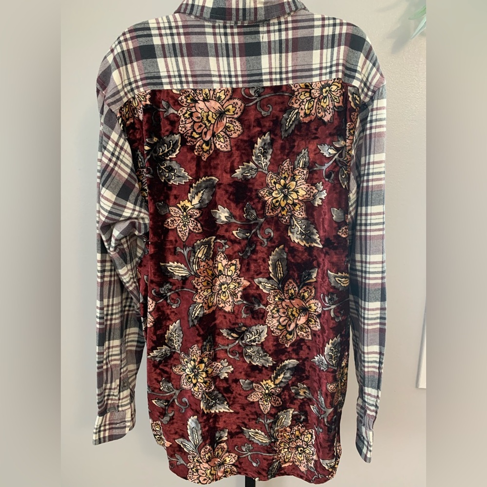 Cedarwood State  Plaid Button Down Shirt With Velvet Back